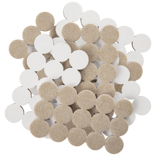 SoftTouch 3/4" Round HeavyDuty SelfStick Felt Furniture Pads, Beige